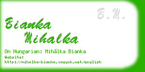bianka mihalka business card
