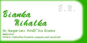 bianka mihalka business card